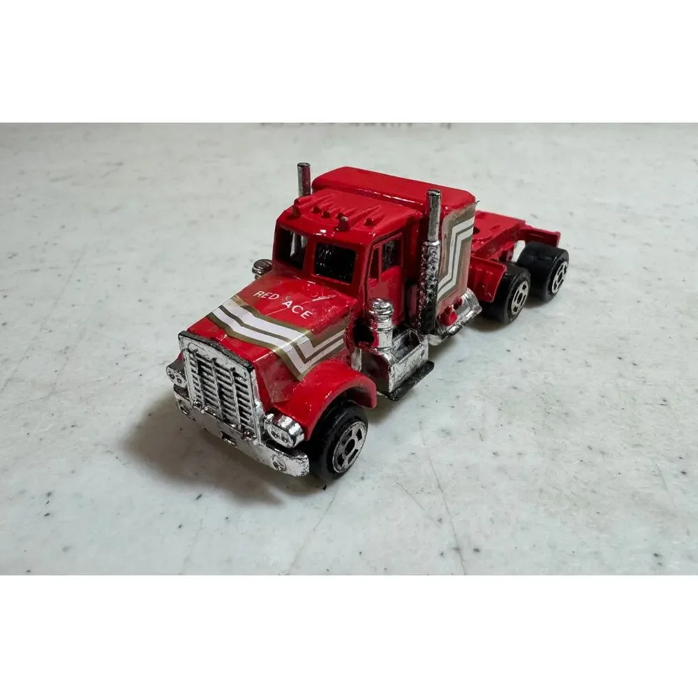 Vintage Unbranded Red Ace Hong Kong Semi Tractor Trailer Truck Rare Original Old